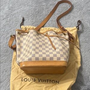 Louis Vuitton Damier Azur bb Tan and Cream Shoulder Bag